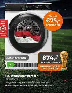 EP Beerepoot AEG Warmtepompdroger TR86KASSEL aanbieding