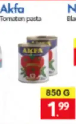 Tanger Markt Akfa Tomaten pasta aanbieding