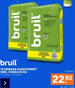 BOUWMAAT VLOEIBAAR ZANDCEMENT SNEL aanbieding