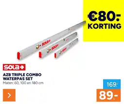 BOUWMAAT Sola Azb Triple Combo Waterpas Set aanbieding