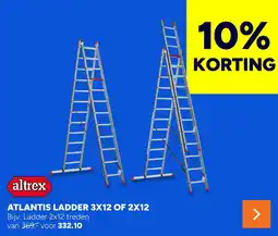 BOUWMAAT Atlantis Ladder 3 x 12 of 2 x 12 aanbieding