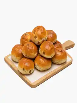 Flink De Stadsbakkerij Mini rozijnenbollen 9st aanbieding