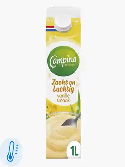 Flink Campina Zacht en luchtig vanille smaak vla aanbieding
