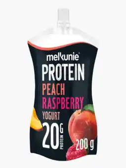 Flink Melkunie Protein Yoghurt perzik framboos aanbieding