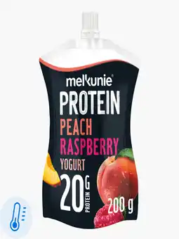 Flink Melkunie Protein Yoghurt perzik framboos aanbieding