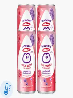 Flink Innocent Juicy water with bubbels raspberry 330ml 4x aanbieding