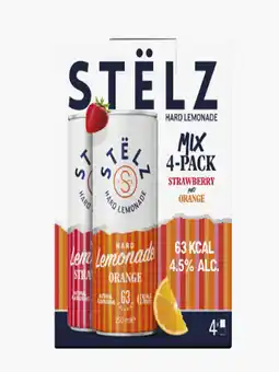 Flink Stëlz Hard Lemonade Strawberry/Orange 4-pack aanbieding
