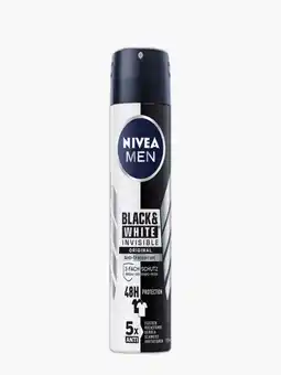 Flink Nivea Men Black & White Invisible Original Deo Spray 150ml (fix) aanbieding