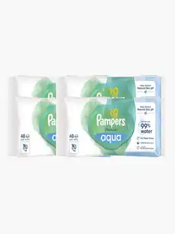 Flink Pampers Harmonie aqua babydoekjes 48st 4x aanbieding