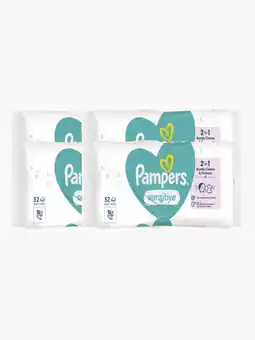 Flink Pampers sensitive babydoekjes 52st 4x aanbieding