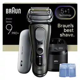 Wehkamp Braun Series 9 PRO+ elektrisch scheerapparaat - inclusief SmartCare Center - 9675CC - grafiet aanbieding