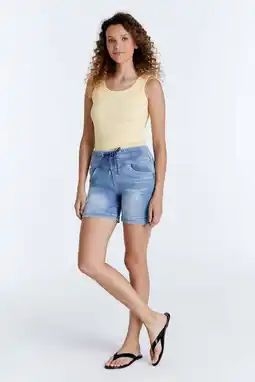 Wehkamp Cup of Joe Denim slim regularwaist denim short light blue denim aanbieding