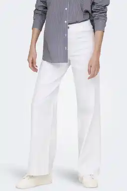 Wehkamp JDY wide leg highwaist casual broek wit aanbieding