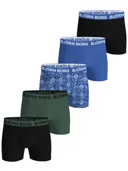 Wehkamp Björn Borg boxershort - zwart / groen / blauw (set van 5) aanbieding