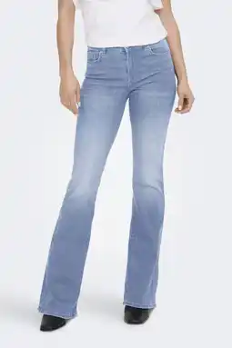 Wehkamp ONLY flared jeans ONNLUSH light blue denim aanbieding