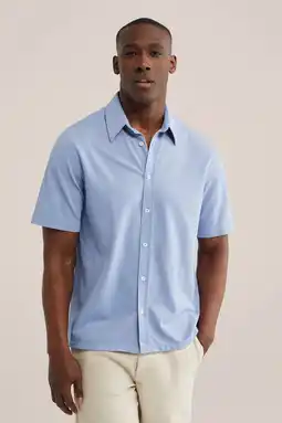 Wehkamp WE Fashion regular casual overhemd lichtblauw aanbieding