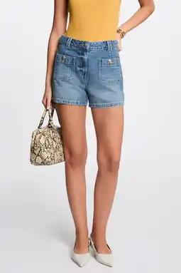 Wehkamp Morgan denim regularwaist short medium blue denim aanbieding