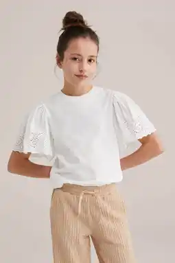 Wehkamp WE Fashion T-shirt wit broderie aanbieding