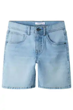 Wehkamp NAME IT KIDS straight regularwaist short light blue denim aanbieding
