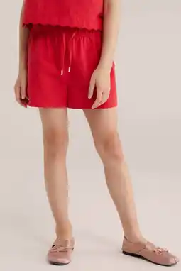 Wehkamp WE Fashion straight casual short rood aanbieding