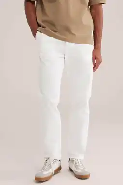 Wehkamp WE Fashion regular chino ecru aanbieding