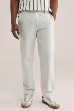 Wehkamp WE Fashion regular pantalon met linnen grijs aanbieding