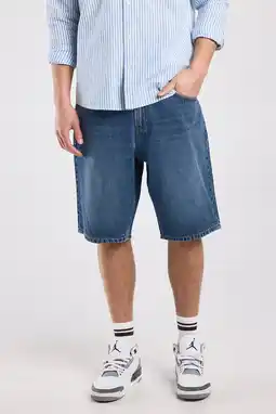 Wehkamp America Today Nate denim relaxed short blauw aanbieding