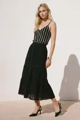 Wehkamp VERO MODA A-lijn rok broderie zwart aanbieding