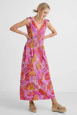 Wehkamp Geisha midi jurk roze aanbieding