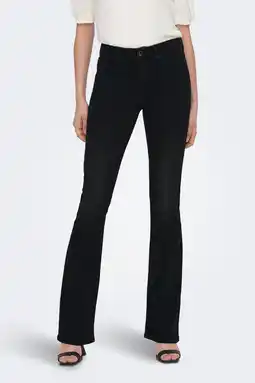Wehkamp ONLY flared jeans ONLBLUSH washed black denim aanbieding