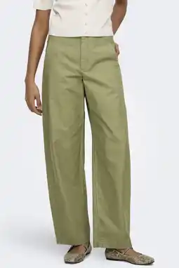 Wehkamp JDY barrel highwaist broek groen aanbieding