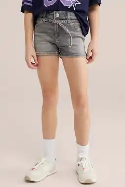 Wehkamp WE Fashion Blue Ridge denim slim short grey denim aanbieding
