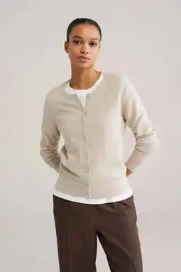 Wehkamp WE Fashion gebreid vest beige aanbieding