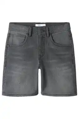Wehkamp NAME IT KIDS straight regularwaist short grey denim aanbieding