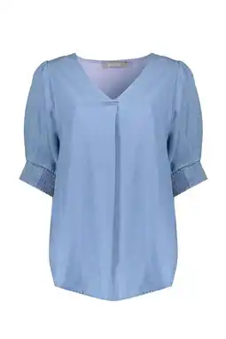 Wehkamp Geisha blousetop blauw aanbieding