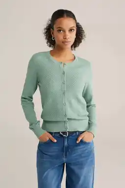 Wehkamp WE Fashion gebreid vest lichtgroen aanbieding