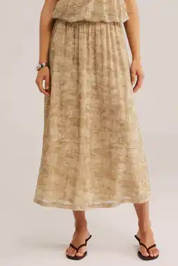 Wehkamp WE Fashion midi rok beige aanbieding