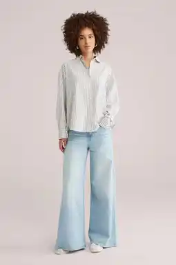 Wehkamp WE Fashion Blue Ridge wide leg jeans light blue denim aanbieding