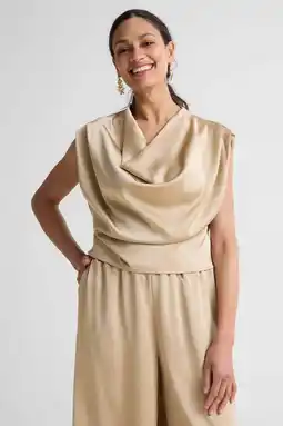 Wehkamp Ruby satijnen top beige aanbieding