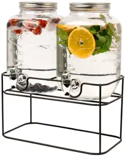Wehkamp Cookinglife Dubbele Drankdispenser - met houder - 2 x 4 liter aanbieding
