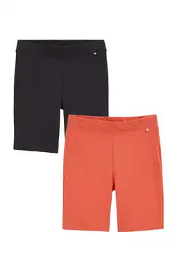 Wehkamp WE Fashion biker short - zwart/oranje (set van 2) aanbieding