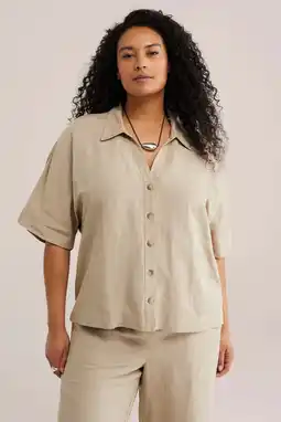 Wehkamp WE Fashion Curve blouse beige aanbieding