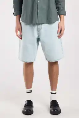 Wehkamp America Today Nate denim relaxed short lichtblauw aanbieding