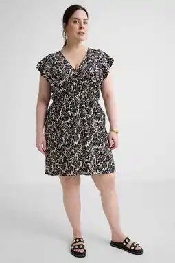 Wehkamp GREAT LOOKS crinkle jurk met bloemenprint aanbieding