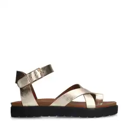 Wehkamp Manfield leren sandalen goud aanbieding