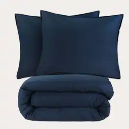 Wehkamp NOUS Living stonewashed dekbedovertrek lits-jumeaux blauw (240x220 cm) aanbieding