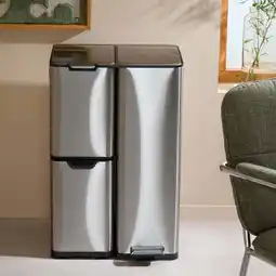 Wehkamp NOUS Living prullenbak - afvalscheiding (13L+17L+30L) - RVS aanbieding