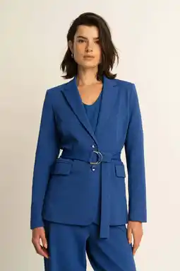 Wehkamp Expresso travelstof blazer blauw aanbieding
