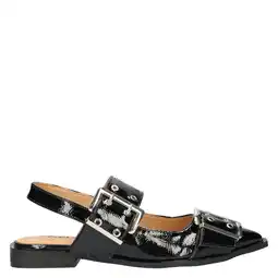 Wehkamp Nelson lak slingback loafers zwart aanbieding