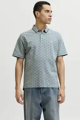 Wehkamp JACK & JONES PREMIUM slim polo grijsgroen aanbieding
